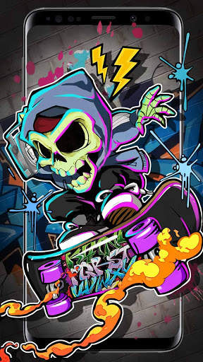 Hip Hop Skull Live Wallpaper Themes screenshot 1