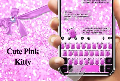 Hello Kitty Keyboard - Cute Pink Kitty Keyboard screenshot 1
