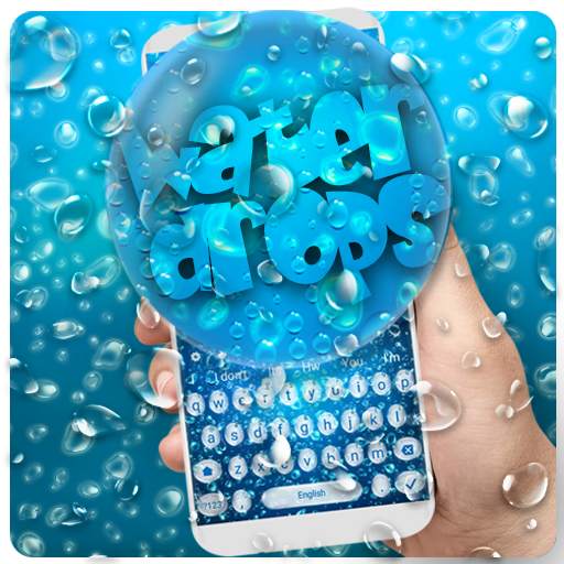 Blue Water Drop Keyboard 10001002