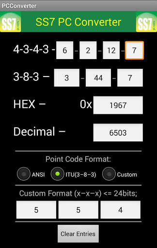 SS7 Point Code Converter screenshot 3