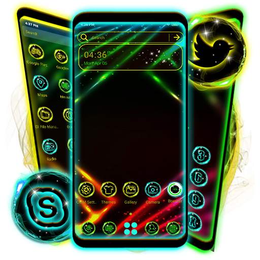 Neon Lines Launcher Theme 1.0