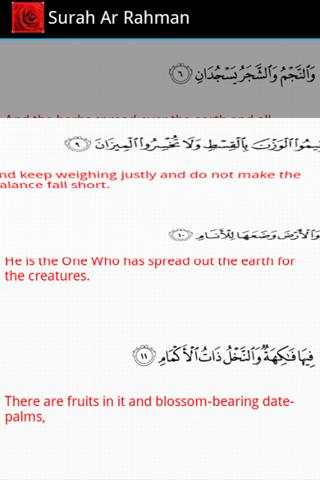 Surah Rahman with mp3 screenshot 7