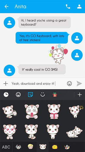 GO Keyboard Kitty Sticker screenshot 2