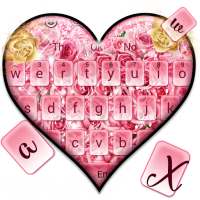 Glitter Flower Heart Keyboard logo