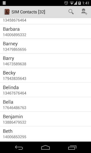 SIM Contacts screenshot 1