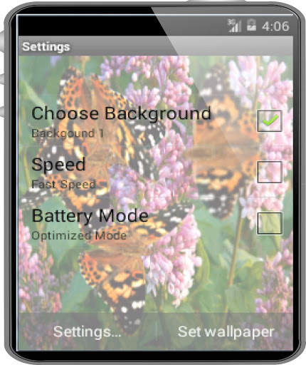 Butterfly Live Wallpaper LWP screenshot 4