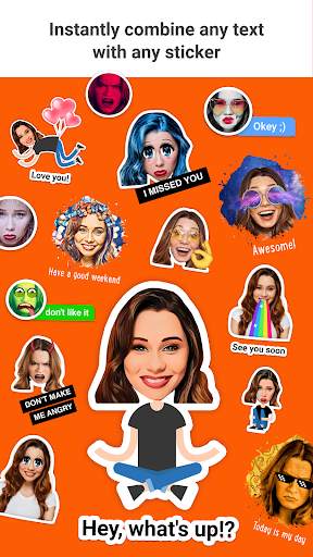 Emolfi Keyboard: selfie stickers for messengers screenshot 5