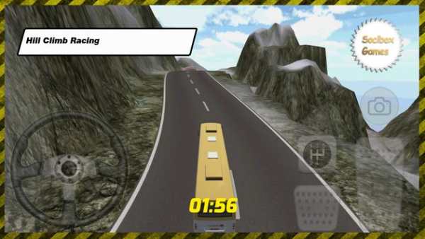 Rocky Bus Hill Climb Racing screenshot 1