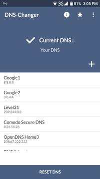 DNS - (no root 3G/4G/WiFi) screenshot 1
