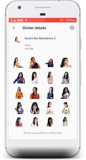 Rashmika Mandanna Stickers 4 WhatsApp screenshot 3