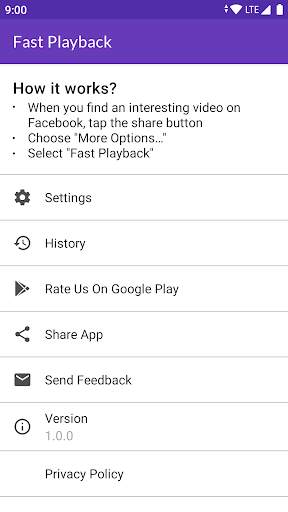 Fast Playback for Facebook Videos - Control Speed screenshot 1