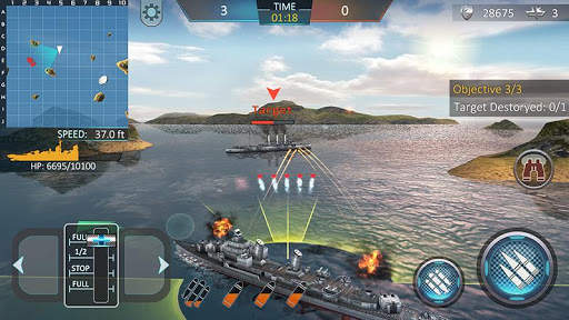 โจมตีเรือรบ 3D -Warship Attack screenshot 2