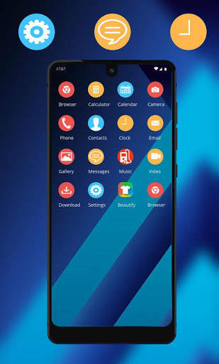 Theme for Galaxy A5 2019 HD Blue Abstract screenshot 3