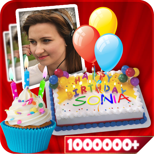 Name On Birthday Cake &amp; Photo иконка