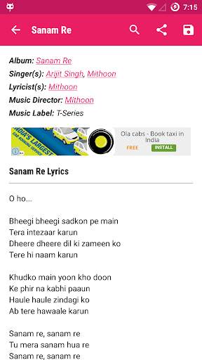 Lyricsmint: Hindi Songs Lyrics screenshot 3