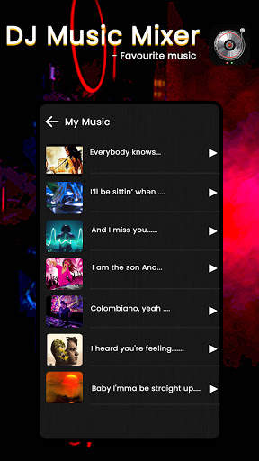 DJ Mixer - Free Virtual Music Player screenshot 1