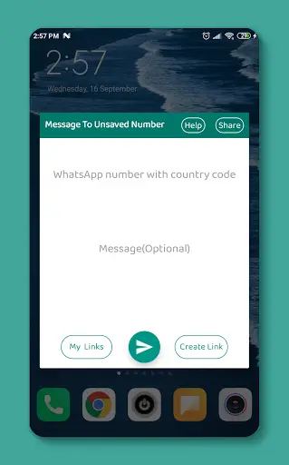 Message to unsaved number & WA link generator screenshot 1
