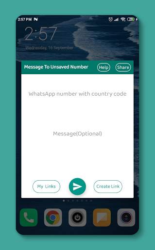 Message to unsaved number & WA link generator screenshot 1