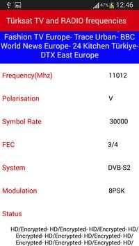 Turksat TV and Radio Frequencies screenshot 4