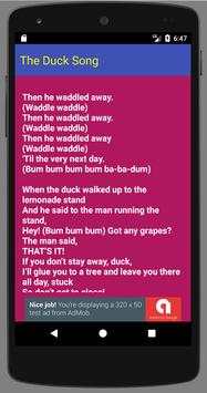 Duck Song Lyrics screenshot 1