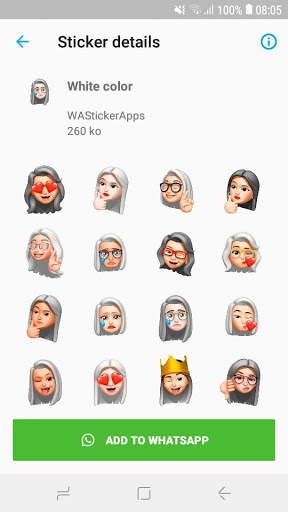 Emoji & Memojis Girly Stickers 3D - WAStickerApps screenshot 2