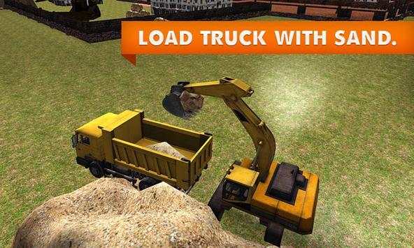 Areia Escavadeira Truck 3D screenshot 1