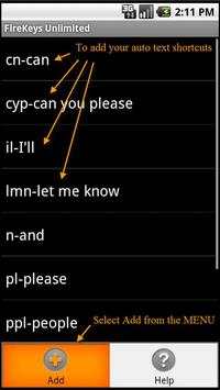 Auto Text Keyboard Lite screenshot 1