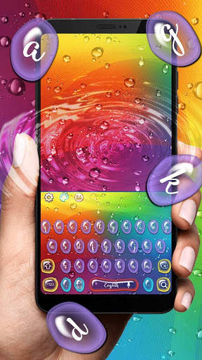 Rainbow Raindrop Keyboard Theme screenshot 1
