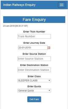Indian Railway PNR Check and Seat Availability. screenshot 1