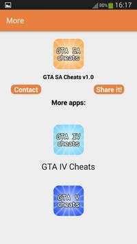 Cheats for GTA San Andreas screenshot 5