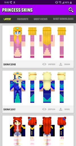 Cute Princess Skins 1 تصوير الشاشة