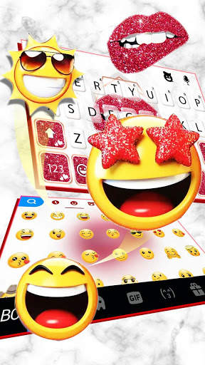 Red Hot Lips Keyboard Theme screenshot 4
