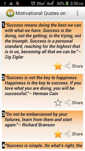 Motivational Quotes on Success screenshot 1
