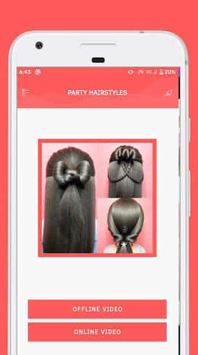 Party Hairstyle - Video Step By Step Offline screenshot 1