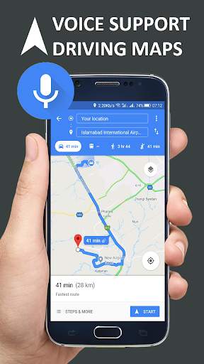 Voice navigation maps: GPS driving direction screenshot 4