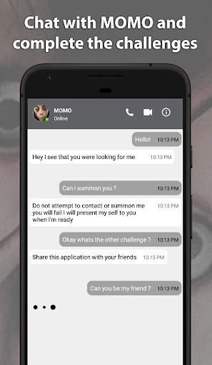 Creepy Momo Fake Chat And Video Call screenshot 1