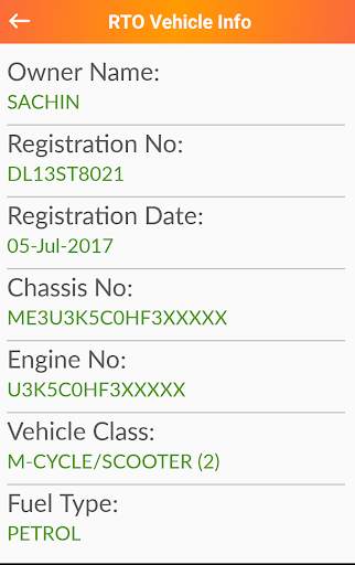 RTO vehicle(vahan) info- find vehicle owner detail screenshot 5