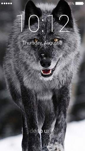 Wolf Lock Screen 5 تصوير الشاشة