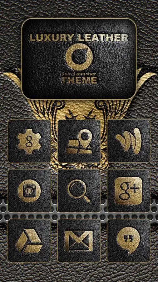 Leather Solo Launcher Theme screenshot 3