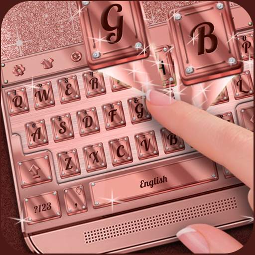 Rose Gold Keyboard Theme 10001003