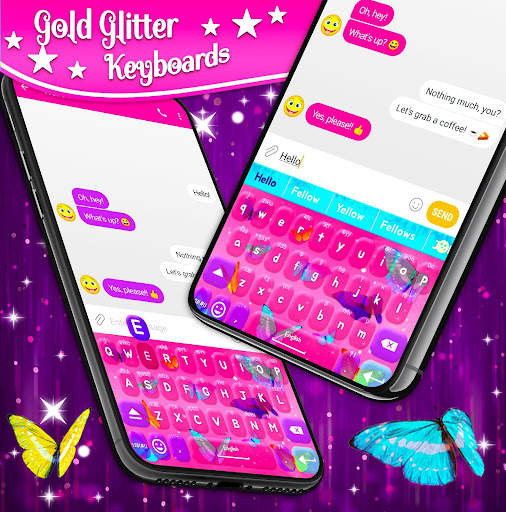 Butterfly Keyboard 🦋 Neon Themes Keyboards स्क्रीनशॉट 6