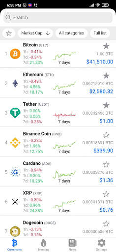CryptoInfo - Marketcap, Portfolio, Crypto News screenshot 1