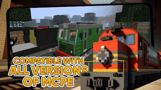 Train mod for Minecraft PE 4 تصوير الشاشة