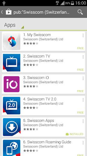 Swisscom Apps screenshot 1
