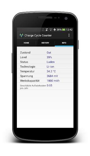 Charge Cycle Battery Stats screenshot 3