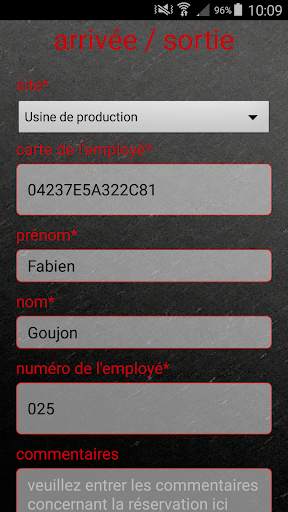 Enregistrement des heures screenshot 4