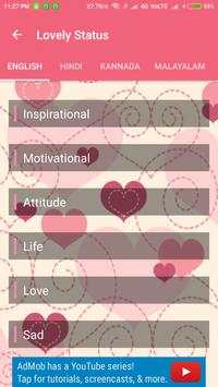 Lovely Status - Status for Social Network Apps screenshot 3