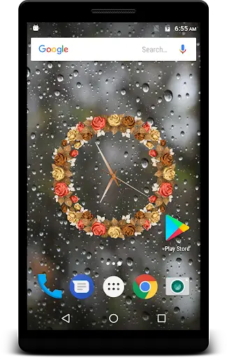 Rose Clock Live Wallpaper 5 تصوير الشاشة