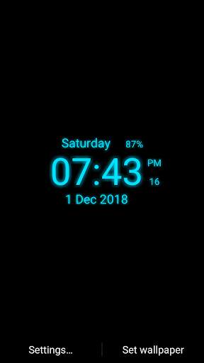 Digital Clock Live Wallpaper screenshot 1