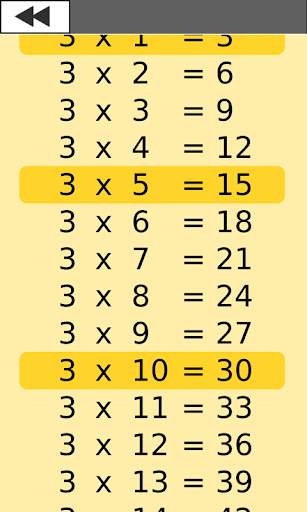Multiplication tables скриншот 2